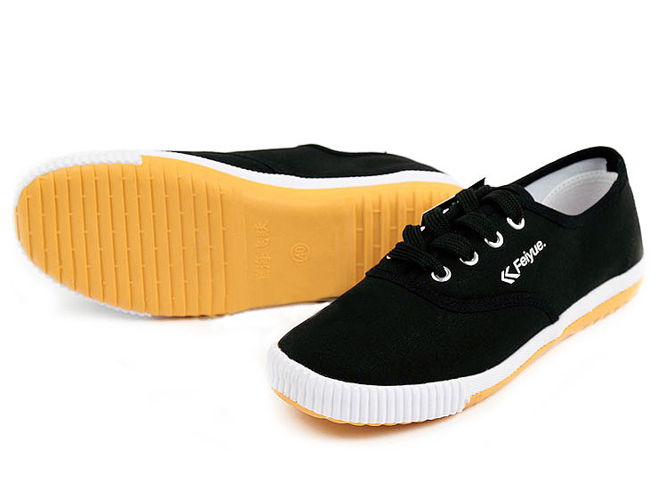  New style Feiyue plain lovers shoes black Detail image
